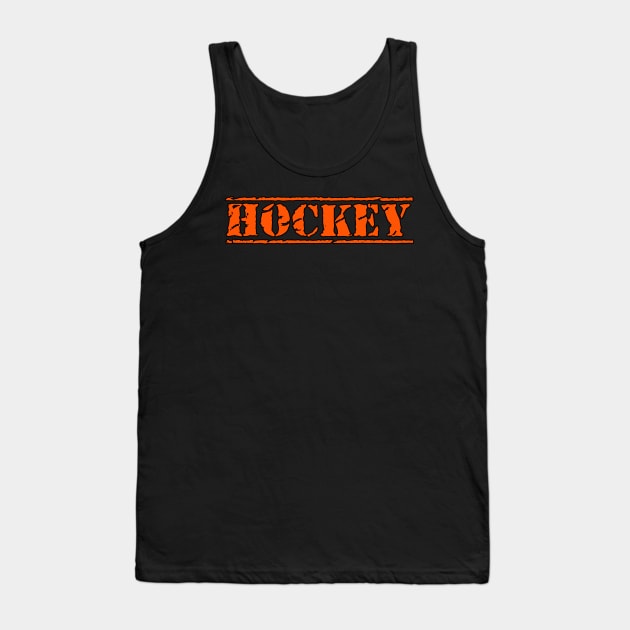 HOCKEY BOLD ENFORCER TEXT Tank Top by HOCKEYBUBBLE